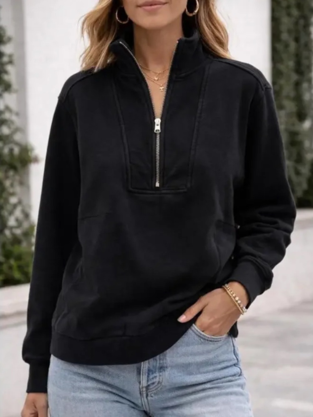 Everlane Quarter Zip Sweatshirt